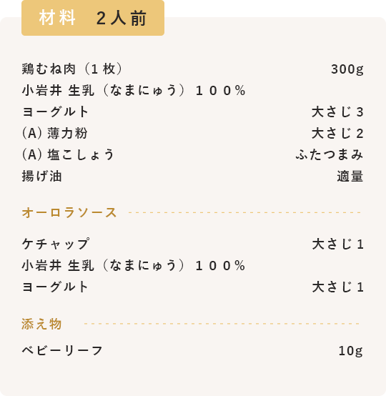 材料 2人前