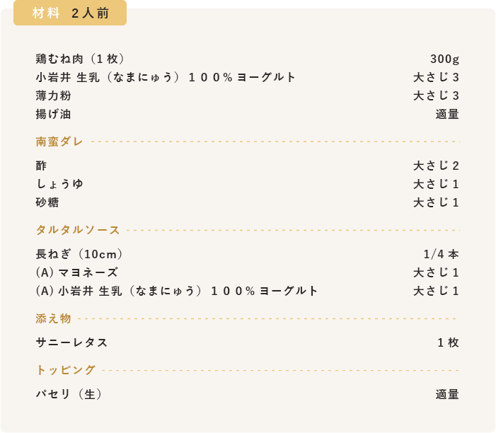 材料 2人前