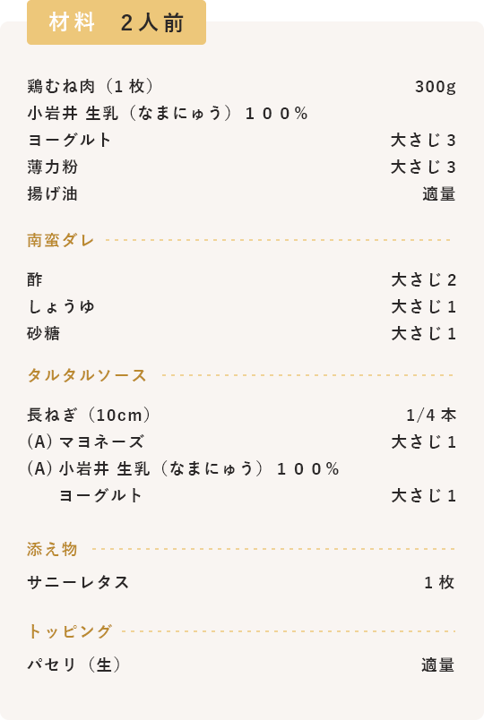 材料 2人前