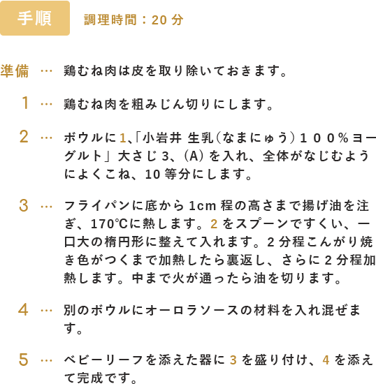 手順 調理時間:20分